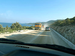 Baustelle auf dem Weg nach Mali Losinj