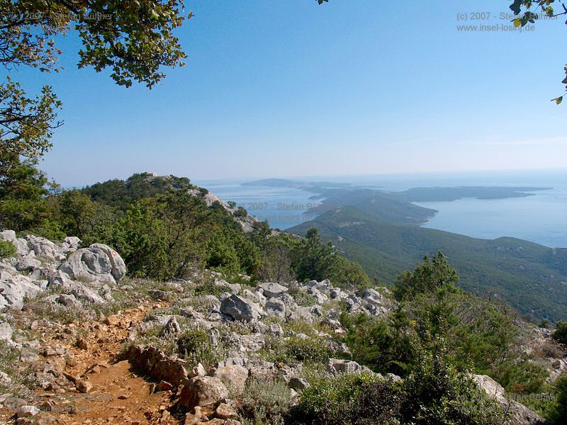 der Gebirgszug des Osorscica bei Nerezine / Osor auf der Insel Losinj