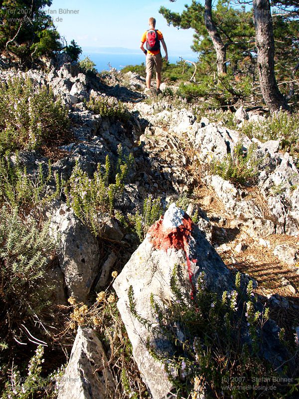 der Gebirgszug des Osorscica bei Nerezine / Osor auf der Insel Losinj