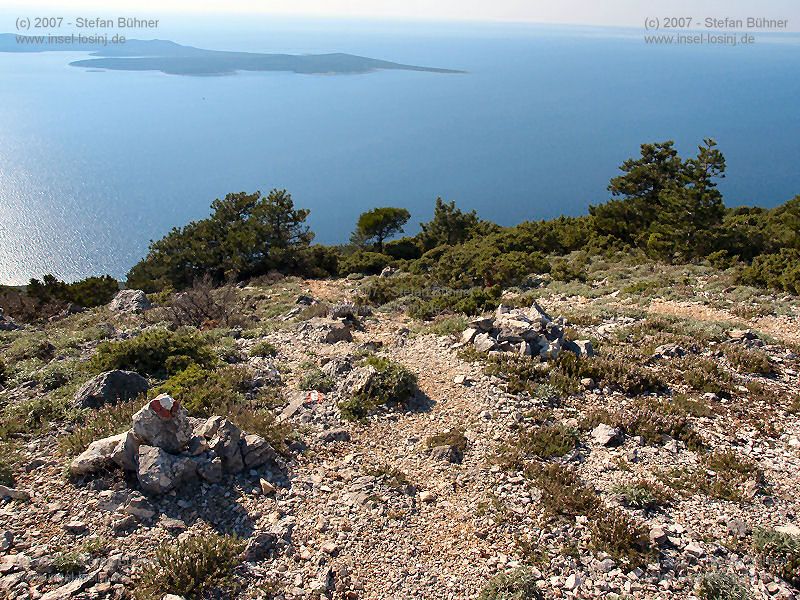 der Gebirgszug des Osorscica bei Nerezine / Osor auf der Insel Losinj