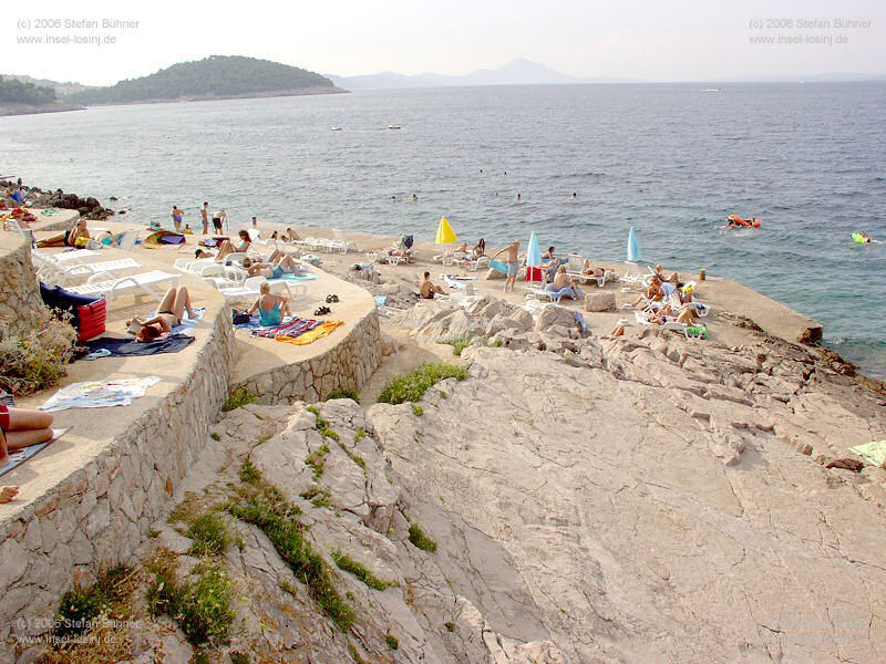 Strand am Hotel Punta in Veli Losinj