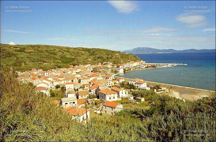 Blick auf den Hafen die Hafenbucht Insel Susak