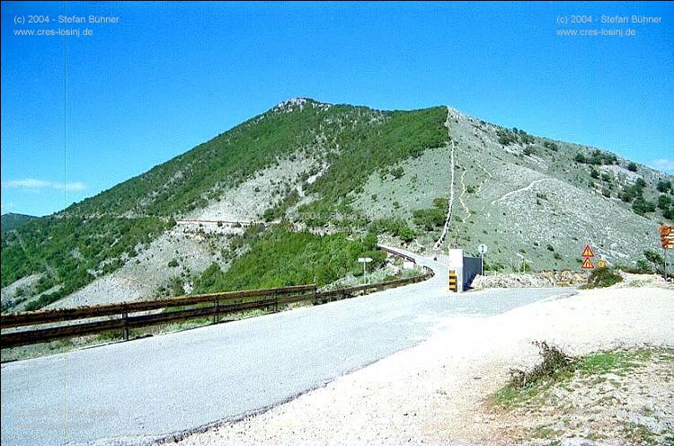 unterwegs auf Cres, Abzweig nach Beli